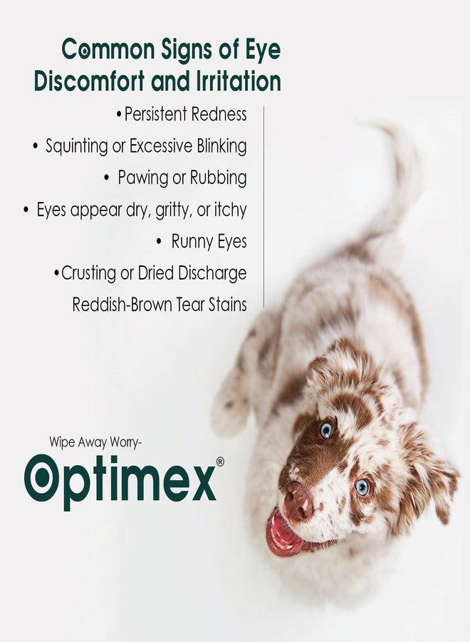 Optimex غسول أوبتيمكس اللطيف متعدد الأغراض للعيون للكلاب والقطط - 118 مل - يساعد في علاج التهابات العين، والاحمرار، والتهيج، وبقع الدموع، والإفرازات - يدعم علاج التهاب الملتحمة، والتهاب الملتحمة، وجفاف العين - تركيبة بيطرية - Image 4